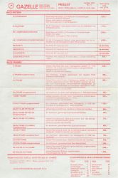 Gazelle options and prices october 1978