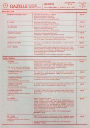 Gazelle options and prices september 1980