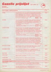 Gazelle options and prices march 1984