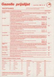 Gazelle options and prices september 1989