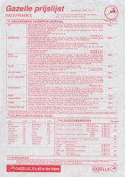 Gazelle options and prices september 1993